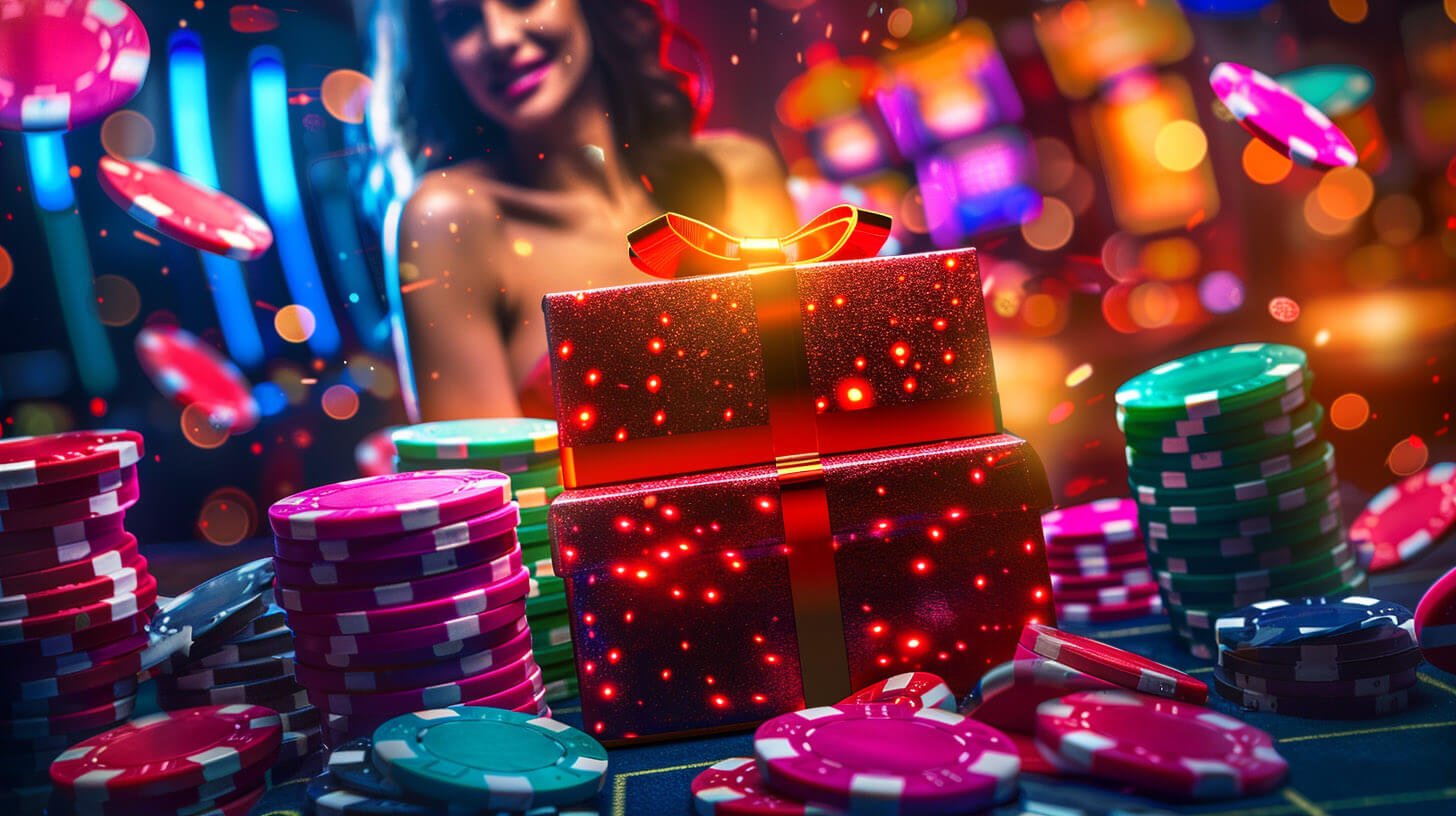 Antarmuka permainan Fa Cai Shen Deluxe di 77 neko menampilkan gulungan, simbol keberuntungan, dan panel kontrol pemain